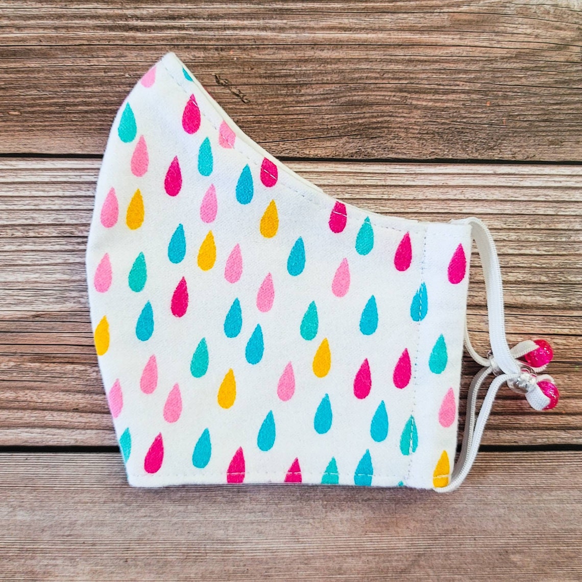 Spring Face Mask / Rain Drop Face Mask / Nose Wire / Etsy