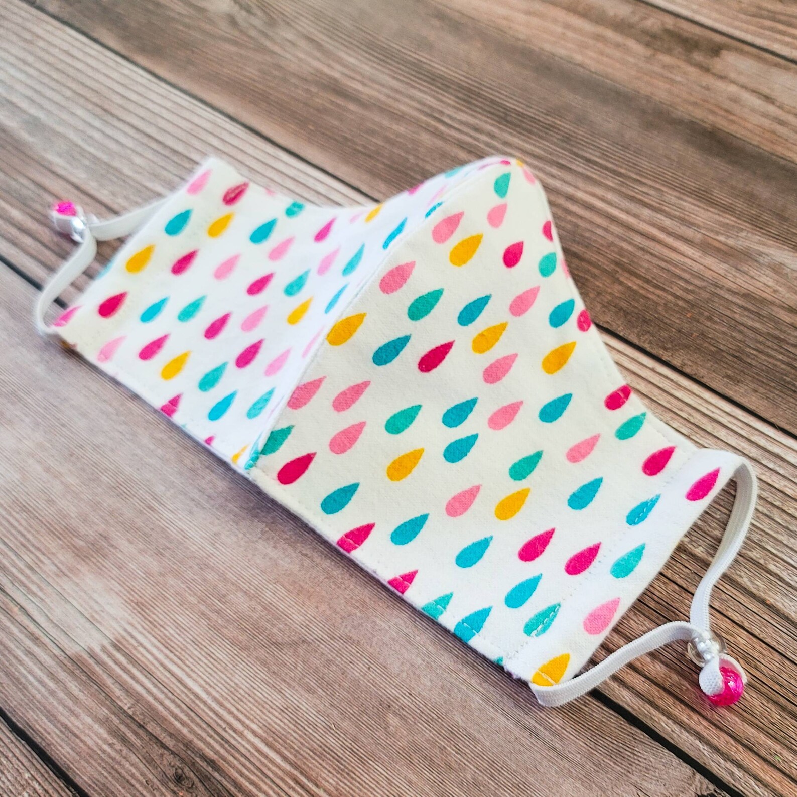 Spring Face Mask / Rain Drop Face Mask / Nose Wire / Etsy