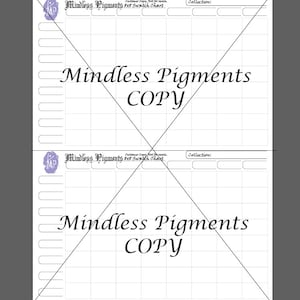 Template/Printable | 8x8 Watercolor Mixing Chart V.1 | Print on any type of watercolor paper, as many times as you want
