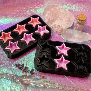 6 Star Half Pan & Palette Inserts | 3D Printed Paint Palette for Altoids or generic tins | Watercolor or Gouache | PLA 3D Biodegradable