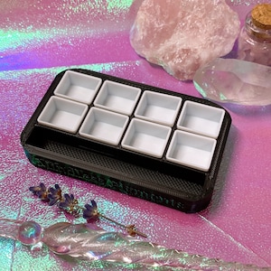 8 Standard Half Pan Inserts | 3D Printed Paint Palette for Altoids or generic tins | Watercolor or Gouache | PLA 3D Biodegradable