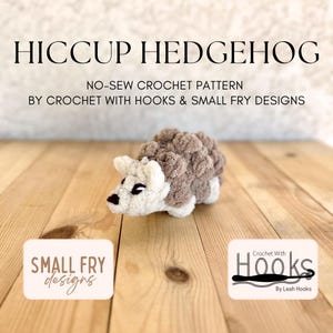 Hiccup the Hedgehog Amigurumi Crochet Pattern – No Sew - Digital PDF