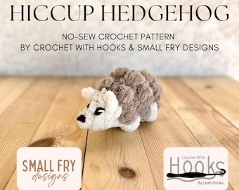 Hiccup the Hedgehog Amigurumi Crochet Pattern – No Sew - Digital PDF