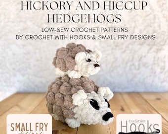 Hickory and Hiccup Hedgehog Amigurumi Crochet Pattern BUNDLE – Low Sew - Digital PDF