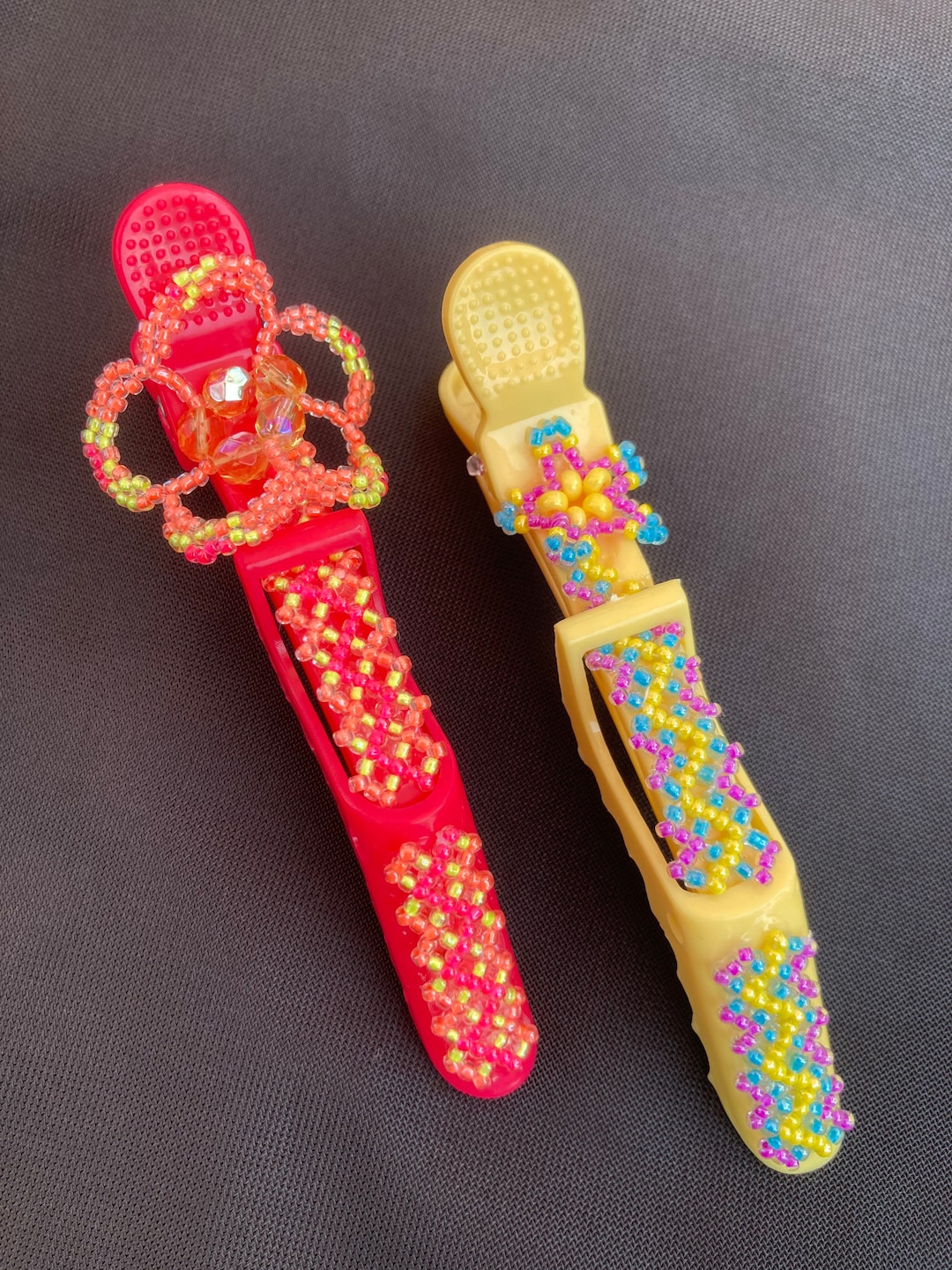 Professional Alligator Sectioning Hair Clips Neon Collection Etsy