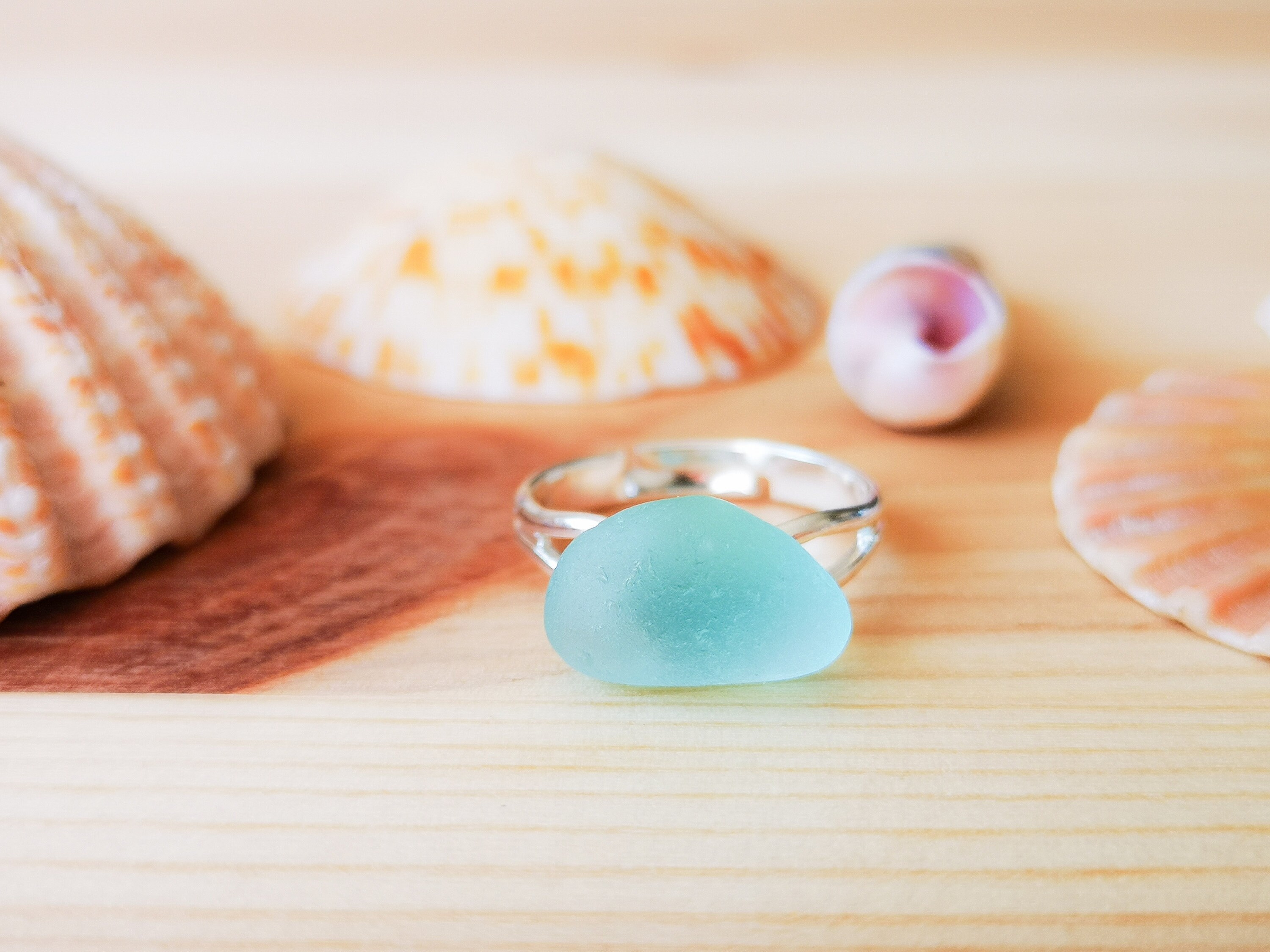 Adjustable Cornish Sea Glass Ring. Cornish Gift. Affordable Sea Glass…