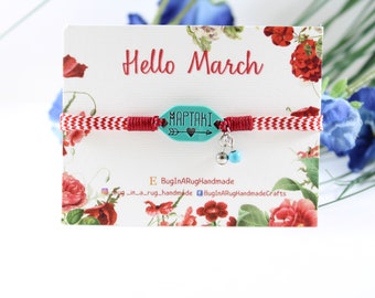 Martis Bracelet, Spring Bracelet, Red and White Bracelet, March bracelet, greek march traditional bracelet