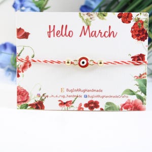 Martis Bracelet, Spring Bracelet, Red and White Bracelet, March bracelet, evil eye bracelet, Greek martaki, traditional bracelet