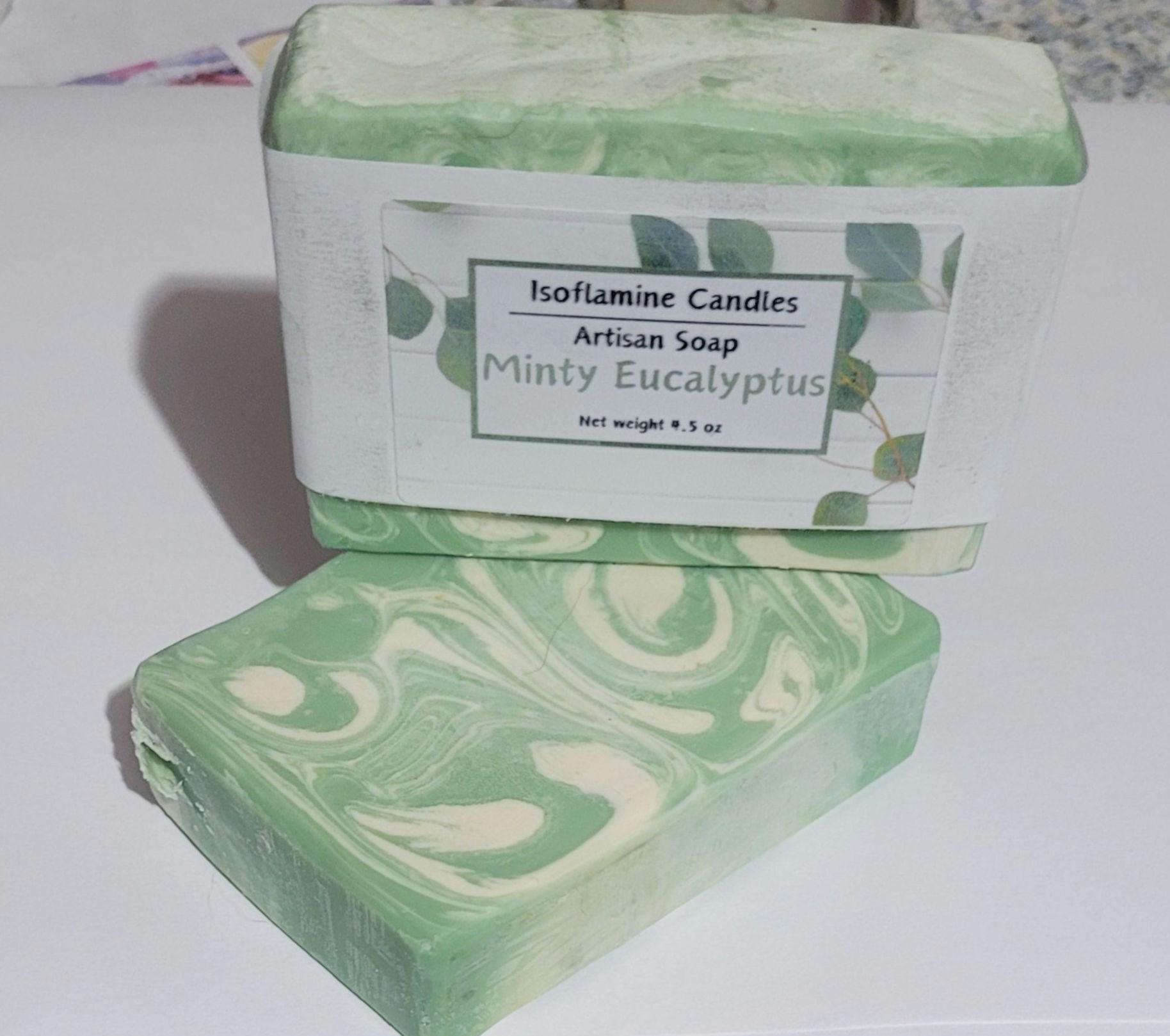 Minty Eucalyptus Bar Soap~ Palm Free ~Artisan Soap~ Hand Crafted Soap~ All Natural ~ Vegan