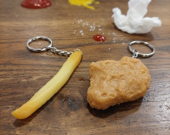Llavero de nuggets de pollo o papas fritas: regalo gourmet