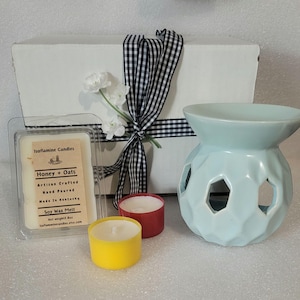 Wax Melt Warmer Gift Set | 2 Tealights Included | 1 Wax Melt Included   | Gift Ideas | Wax Warmer| Started Kit