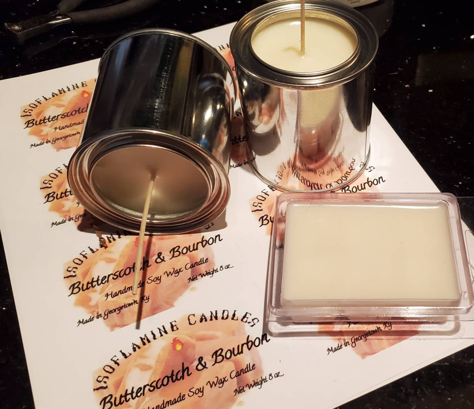 Bourbon & Butterscotch Soy Paint Can Candles Goat's Milk Etsy