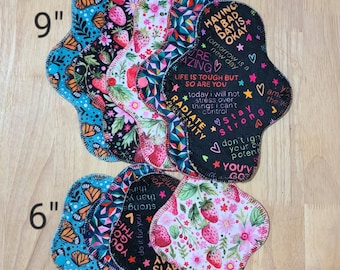 Minky Reusable Cloth Panty Liners (single liner) with Absorbent/Waterproof Zorb backing for Periods, Sweat, Discharge, & Bladder Leaks