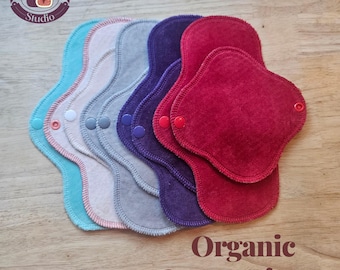 Beautiful Organic Cotton Panty Liners (single liner) with Absorbent/Waterproof Zorb backing for Periods, Sweat, Discharge, & Bladder Leaks