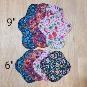 Stay Dry Reusable Cloth Panty Liners (single liner) with Absorbent/Waterproof Zorb backing for Periods, Sweat, Discharge, & Bladder Leaks