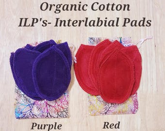 Organic Cotton Interlabial Pads (ILP&#39;s), set of 6.