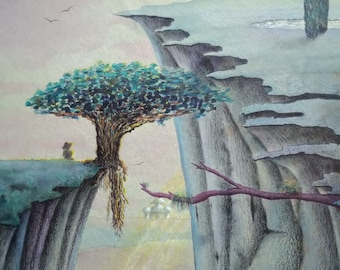 Rainbow Land - Colored Pencil / Watercolor