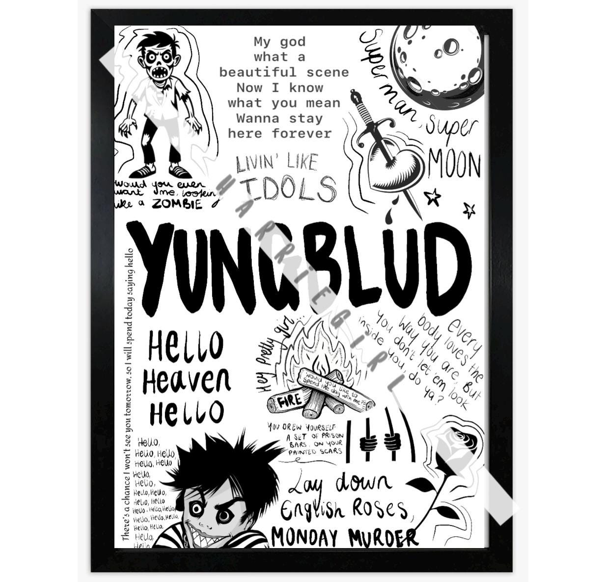 YUNGBLUD Print - Etsy
