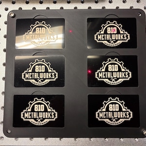 Six Business Card Jig for Fiber Laser Engraver | Fiber Laser | Engraving | Faster engraving | 3D Printed Jig