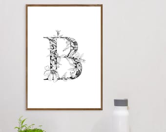 Letter B Poster - Etsy