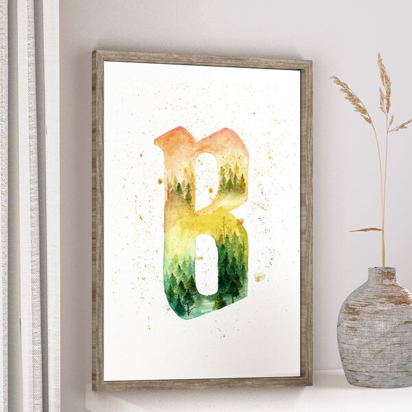 Letter B Poster - Etsy