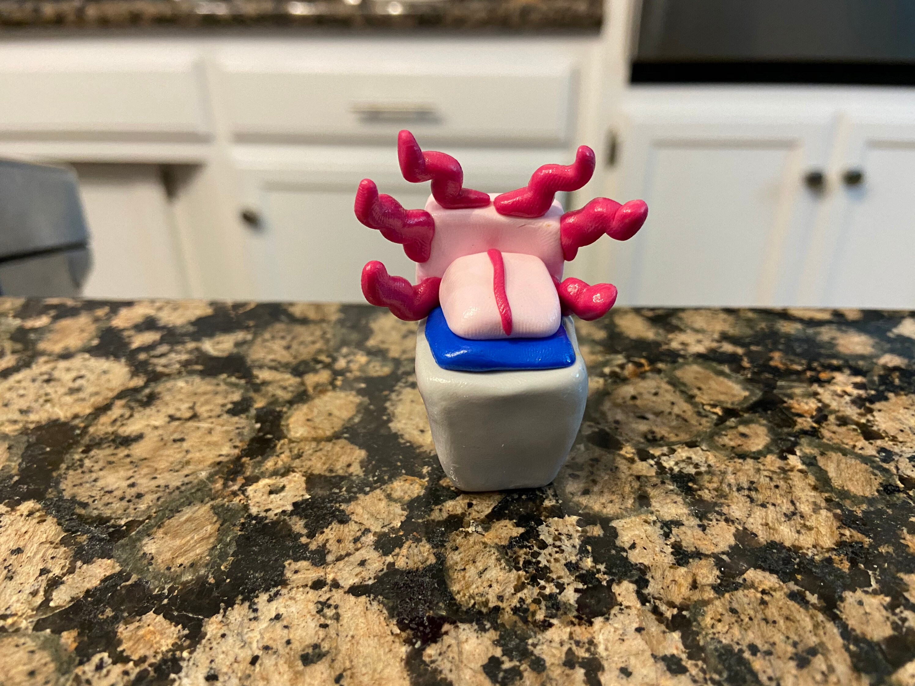 Minecraft Axolotl Custom Clay Keychain Clay Cake Topper Etsy