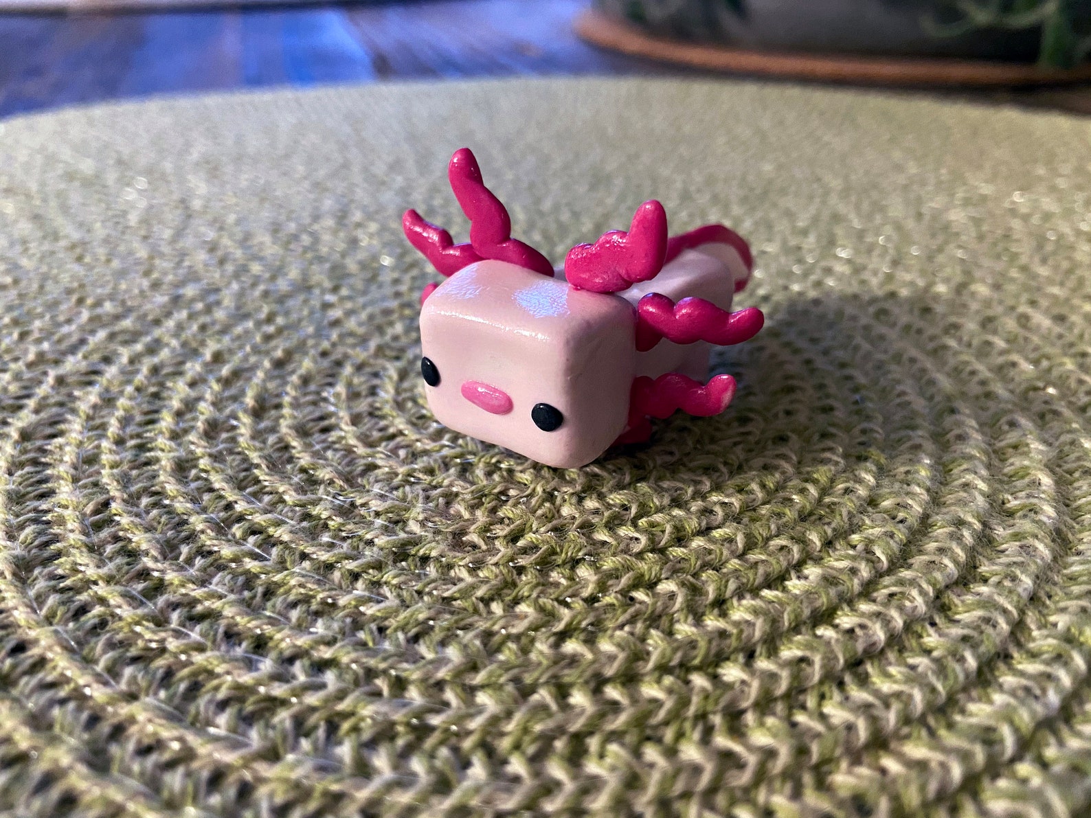 Minecraft Axolotl Custom Clay Keychain Clay Cake Topper Etsy