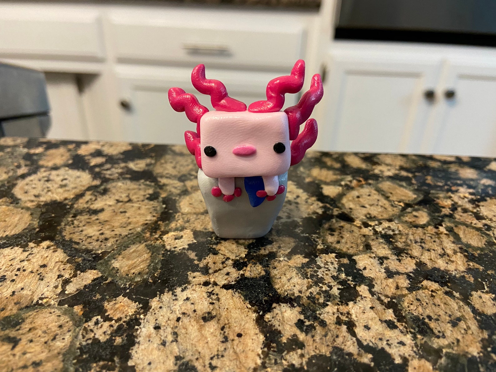 Minecraft Axolotl Custom Clay Keychain Clay Cake Topper Etsy
