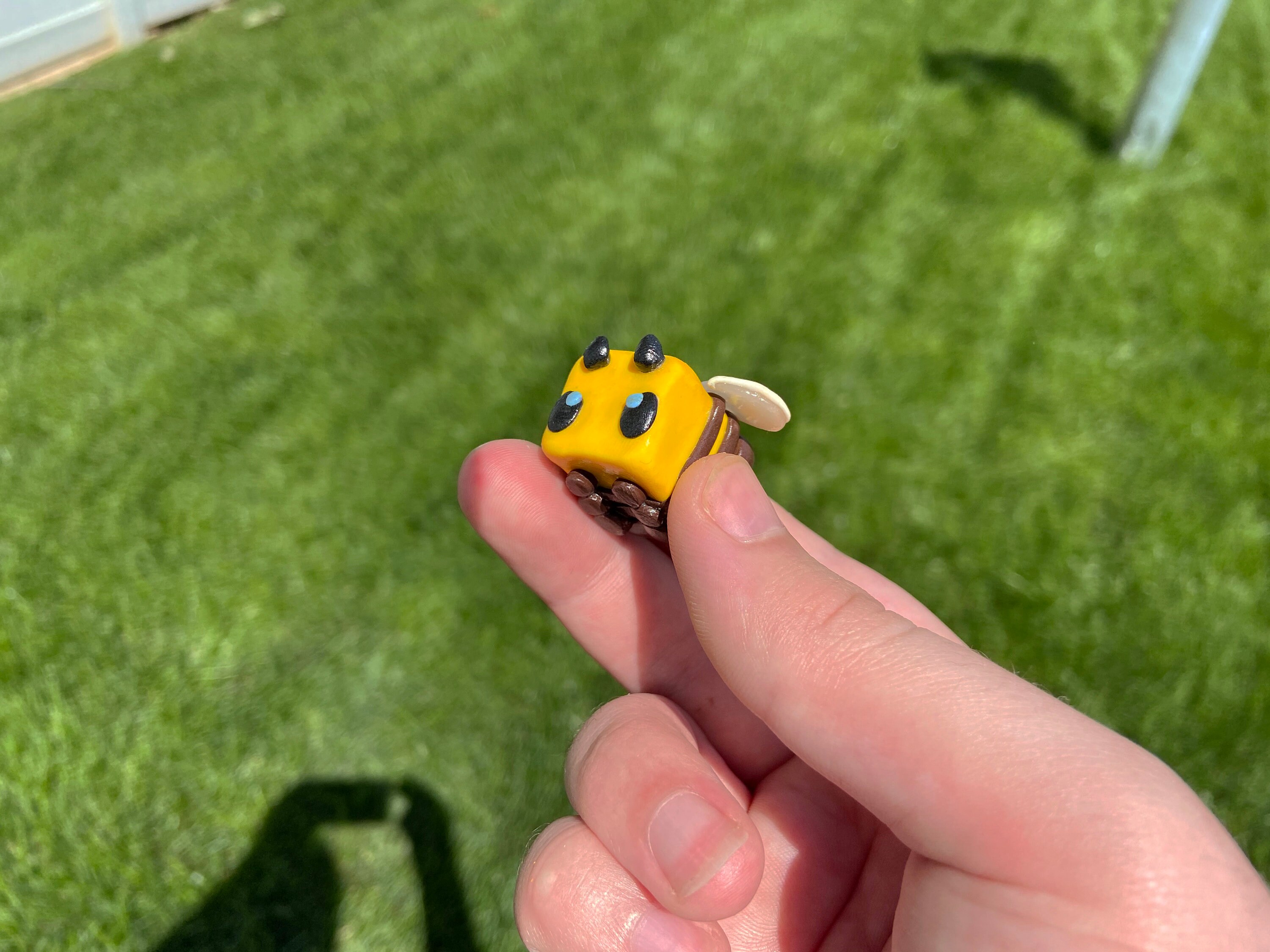 Custom Clay Minecraft Bee Figure Minecraft Keychain Etsy