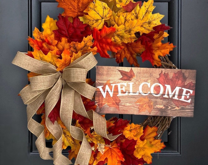 Wreath, Fall Wreath, Fall Front Door, Fall Decor, Front Door Wreath, Autumn Wreath, Harvest Wreath, Housewarming Gift, Thanksgiving Wreath