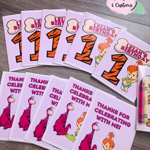 Pebbles Flintstones Theme Mini Coloring Books | Pebbles Flintstones Birthday Coloring Book Favors
