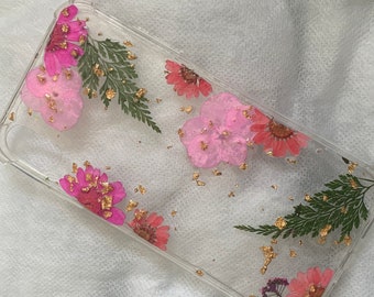 Real pressed flower phone cases