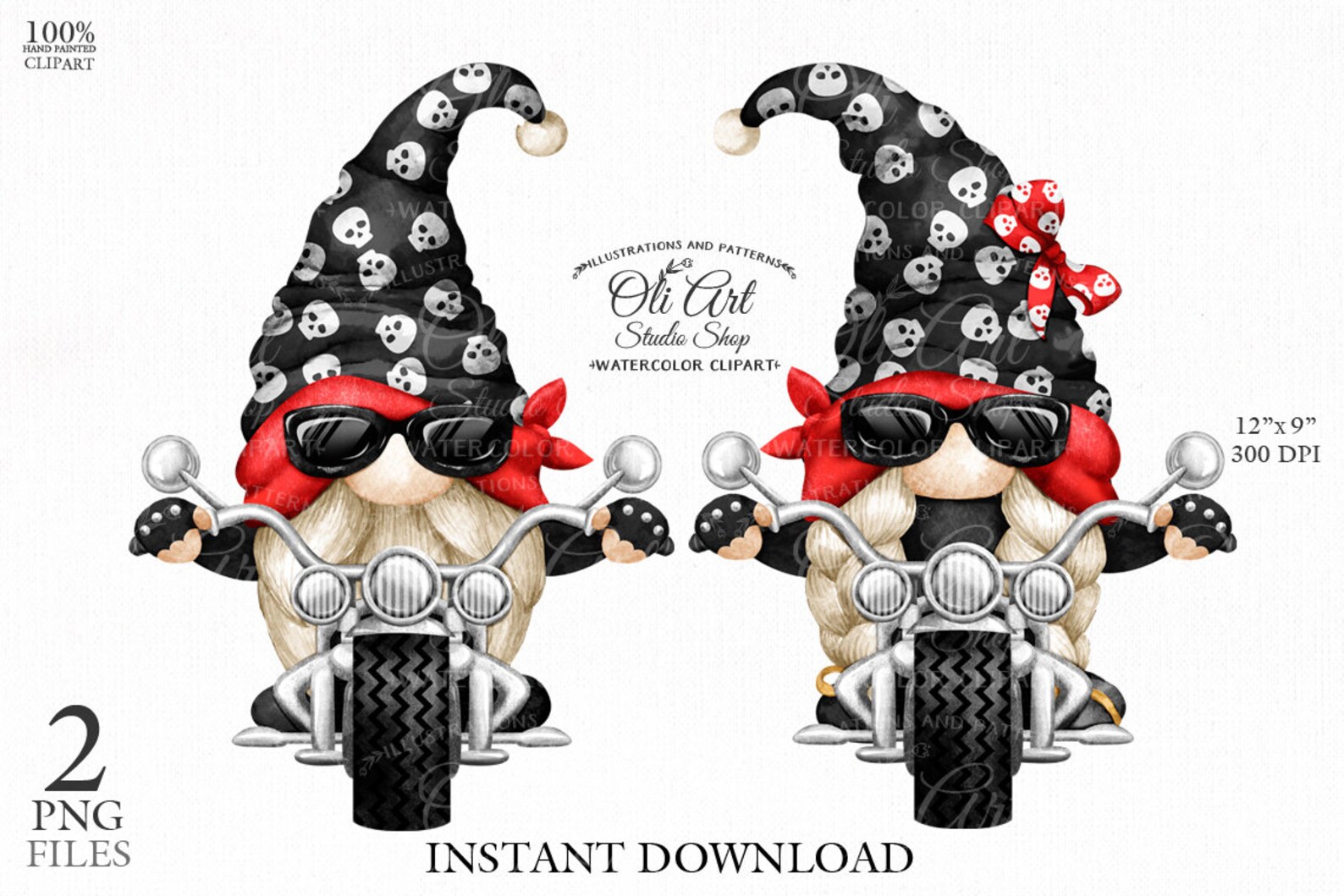 Biker Gnome Biker Girl Clipart Png сute Characters Hand Etsy