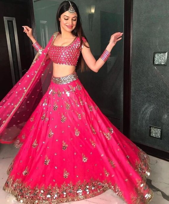 pink lengha