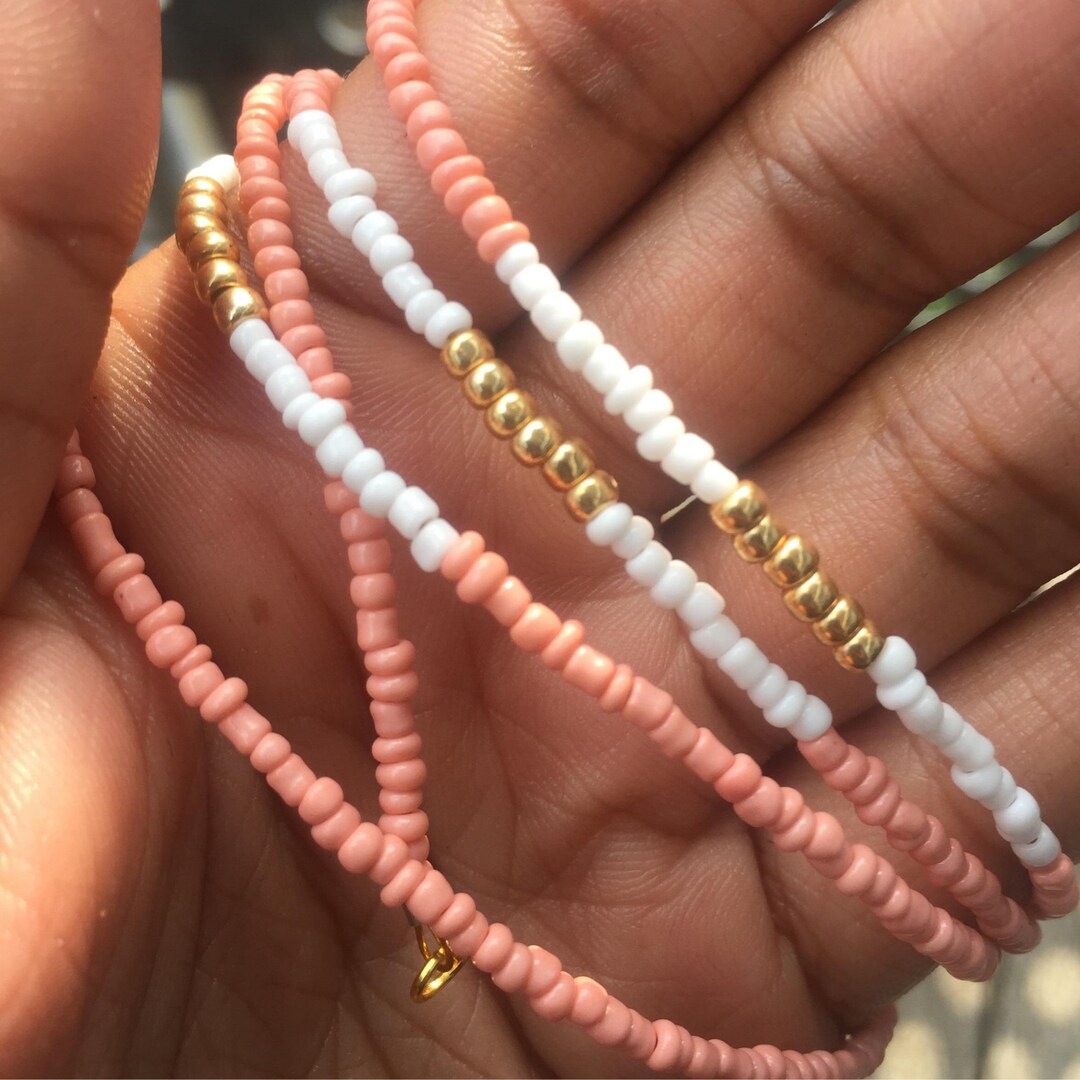 Pink Waist Beads Tie on Waist Beads Waist Beads for Weight Loss African