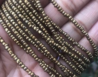 African Tie-On & Clasp Waist Beads: Handmade Belly Chain for Weight Tracking