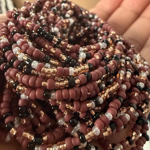 Brown African Waist Beads: Beaded Body Chain for Weight Management