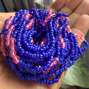 African Waist Beads in Tie-On & Clasp: Handmade Belly Chain Jewellery for Weight Tracking