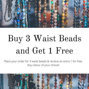 African Waist Beads For Women - Tie On Waist Beads - Waist Beads For Weight Loss  - Belly Beads - Slimming Waist Beads - Gift For Her