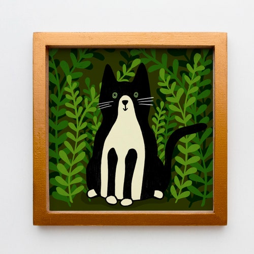 Black and White Tuxedo Cat Bath Hand Towel Set Custom Etsy