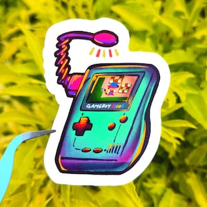 Adhesivo de vinilo mate resistente al agua para Game Boy Color para álbumes de recortes, diarios, Owala y portátiles