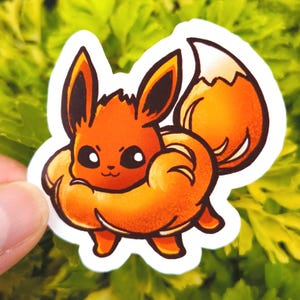 Eevee wasserdichte Vinyl Matte Aufkleber für Scrapbooking, Journaling, Owala, Laptop