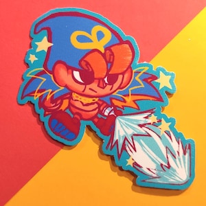 Geno Super Mario RPG weatherproof Vinyl Matte bumper decal sticker for scrapbooking, journaling, owala, laptop