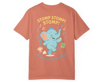 Stomp Stomp Stomp T-shirt, Elephant Song Tee, Kids Music Shirt, Parenting Gift, Unisex Baby Mat Top