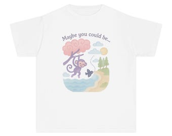Purple Monkey Youth Tee: shirt met speelse songteksten voor kinderen