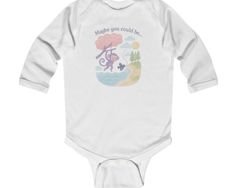 Purple Monkey Bodysuit: Bubblegum Tree Song, baby toy inspired