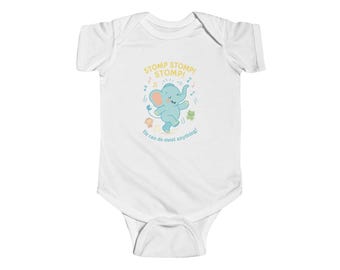 Babyromper met olifantenlied: bijpassende familieset