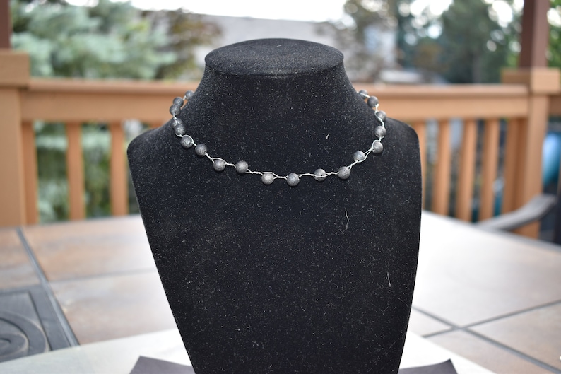 Floating Druzy choker Necklace