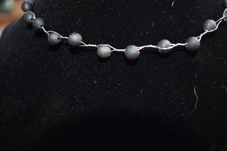Floating Druzy choker Necklace