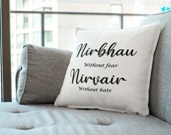 Cushion cover | Nirbhau, Nirvair